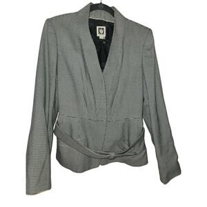 Anne Klein Black and White Houndstooth Skirt Jack Suit Set Size‎ 10